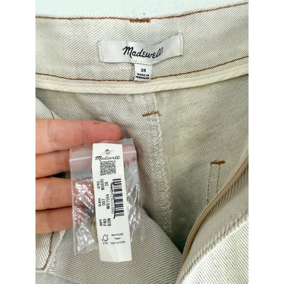 Madewell | NWT The Dean Easy Straight Pant in Bone | Sz 28 - Picture 6 of 11